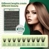 KEYYOU Lash Clusters Kit 3D Effect Eyelash Clusters Kit 280pcs