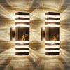 2 Pack Motion Sensor Outdoor Wall Light Fixture Up Down