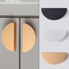 HDHLDULYK 4 Pcs Half Moon Cabinet Door Handles Gold Semicircle