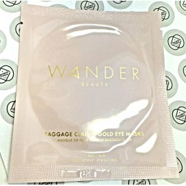 Wander Beauty Baggage Claim Gold Eye Mask 1 pair BNIP RTL $26