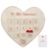 Eersida Valentine's Countdown Calendar Canvas Pocket Valentine Advent Calendar Valentine's