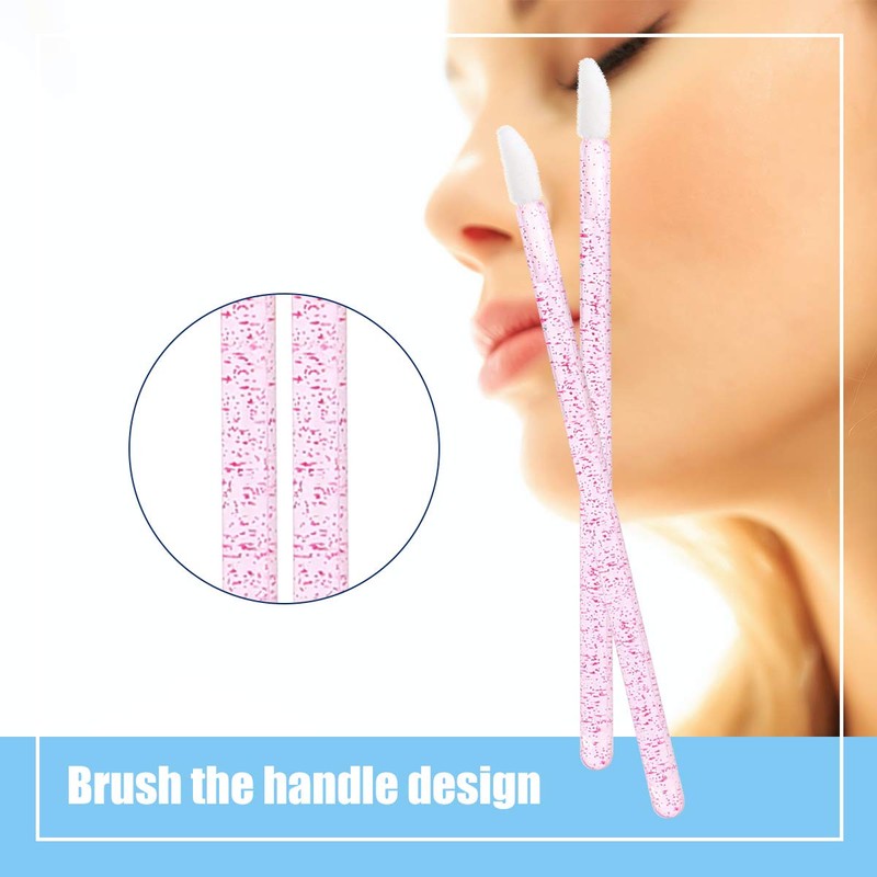 Elisel 100 Pcs Disposable Crystal Lip Brushes Make Up Lip