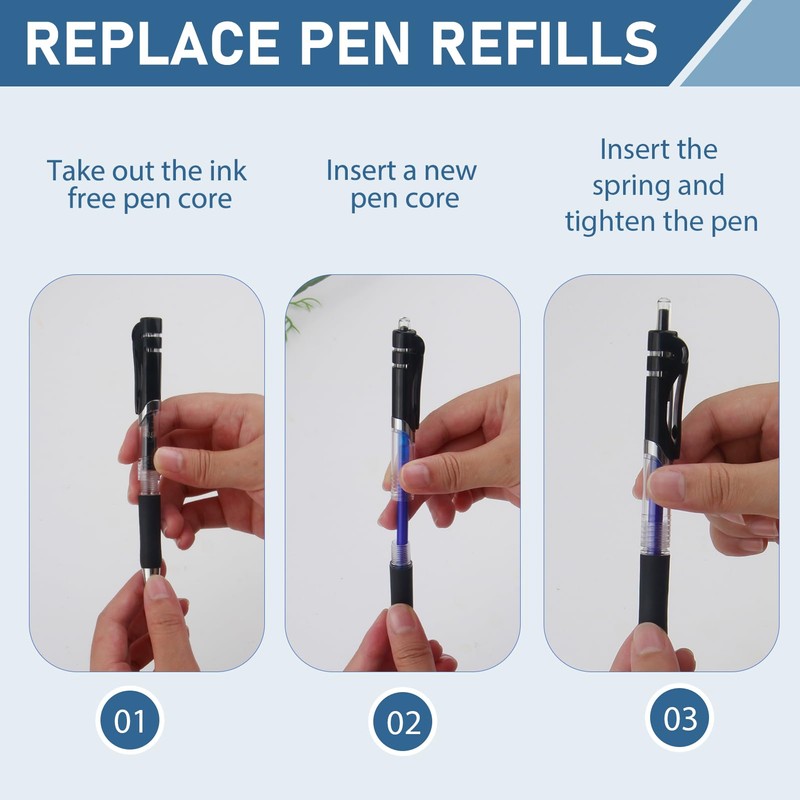 Pack of 12 Erasable Refills 0.7mm for Pilot Fixion Pens