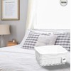 Arpan Medium White Wicker Hamper Storage Basket With White Cloth