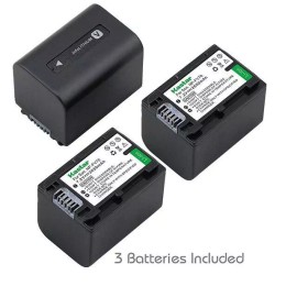 Kastar NP-FV70 Battery or Dual Charger for Sony PXW-Z90V PXW-X70 FDR-AX53 FDR-AXP55 - 3 Batteries