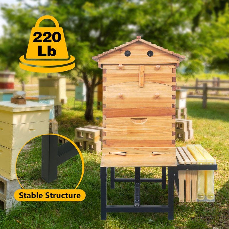 HiveSweet Adjustable Metal Hive Stand Black Metal Bee Hive Stand
