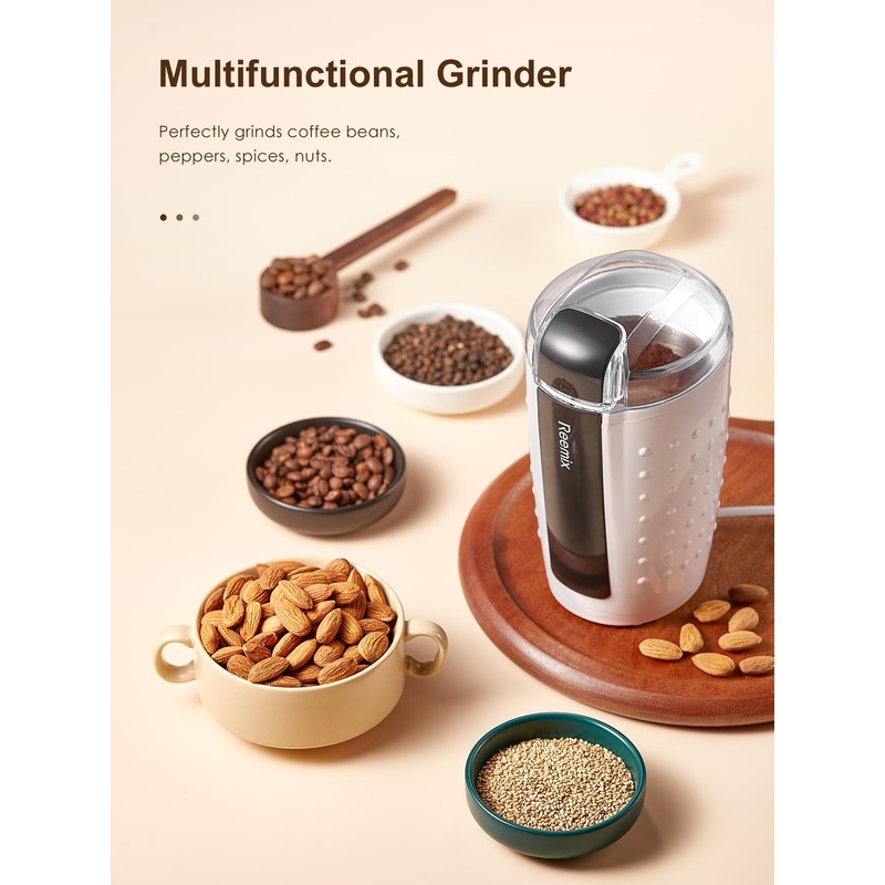 Coffee Grinder, Electric Coffee Grinder with 3.5Oz Large capacity, One-Touch
