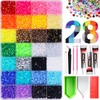 30000Pcs Bedazzling Kit with Rhinestones, 28 Colors 3mm Flatback Resin