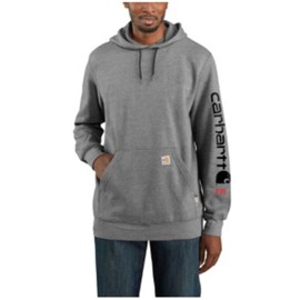 Carhartt Flame-Resistant Force Original Fit Long Sleeve Midweight Graphic Sweatshirt Granite Heather