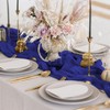 FANPROMS Gauze Cheesecloth Fabric Blue Rustic Table Runner 10FT Boho