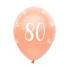 Creative Party Rose Gold Balloons, 6 80th Birthday Balloons, rose