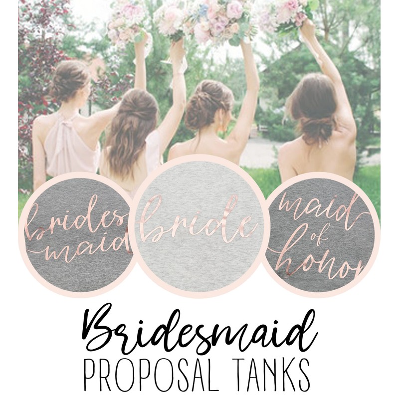 Rose Gold Bridal Party Tri-Blend Women's Racerback Tank Top -