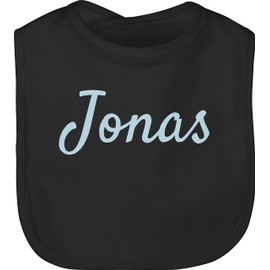 Geschenk mit Namen personalisiert by Shirtracer - Baby Bib - Customisable Name - Your Text in Colourful, 4 Black