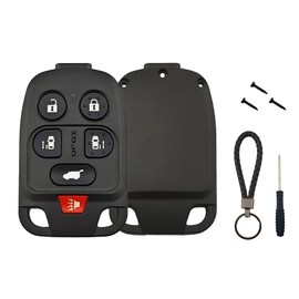 No Cutting Required - Premium Key Fob Case Shell for 2011 2012 2013 Honda Odyssey Keyless Entry Remote Control Car Key Cover - Quick Blade Transfer (6 Button)