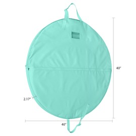 Univivi Tutu Dance Costume Garment Bag, 40 Inch Dance Clothes Bag for Girls, Kids Garment Bag for Dance Costumes with Inner Buckle Strap and Handle Strap (Green)