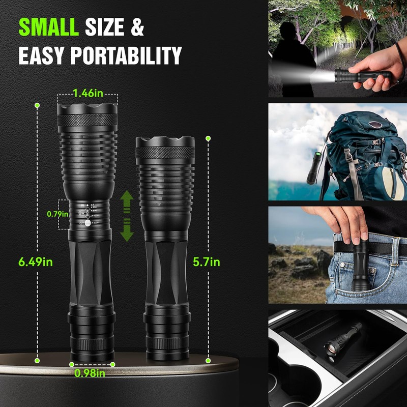 BlueFire Super Bright 1200 Lumen LED Handheld Flashlight with Adjustable