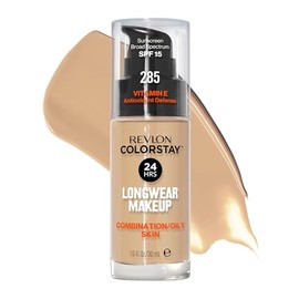 Revlon - Base líquida ColorStay para pieles mixtas/grasas, SPF 15 Shell, 1 onza líquida