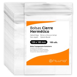 Clear Hermetically Sealed Plastic Bags Ideal for Freezing Food, Document Storage, Reusable and Preservation Bags - Ofituria