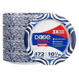 Dixie Ultra Platos de papel grandes, 10 pulgadas, platos desechables resistentes