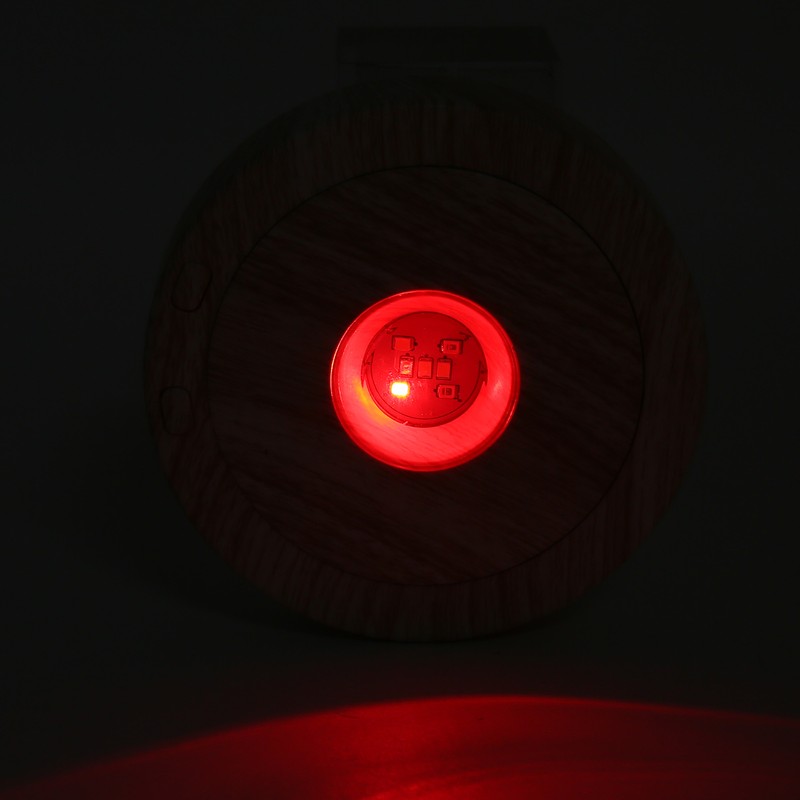 Wood Light Display Base 360 Degree Rotation Beech Grain Colorful