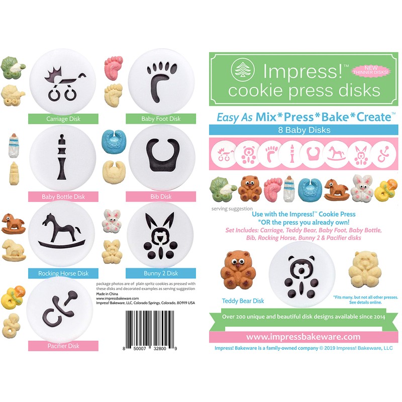 Baby 8 Disk Set for Cookie Presses