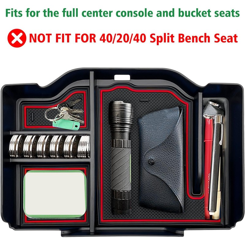 EVTIME Center Console Organizer fit for Dodge RAM 1500 2500