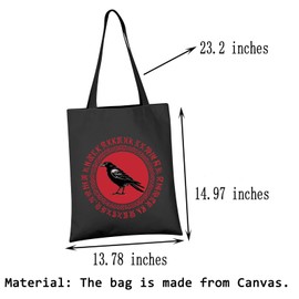 Viking Raven Tote Bag Norse Runes Bird Dark Academia Gift Bird Crow Bird Lover Gift (Viking Raven B CA)
