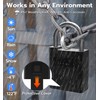 eLinkSmart Fingerprint Padlock with Key Backup, Heavy Duty Weatherproof Bluetooth