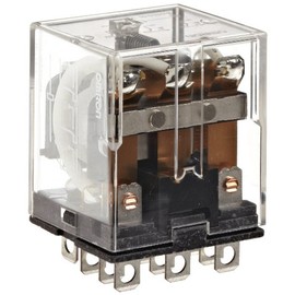 Omron LY3-AC24 General Purpose Relay, Standard Type, Plug-In/Solder Terminal, Standard Bracket Mounting, Single Contact, Triple Pole Double Throw Contacts, 80 mA at 50 Hz and 67 mA at 60 Hz Rated Load Current, 24 VAC Rated Load Voltage