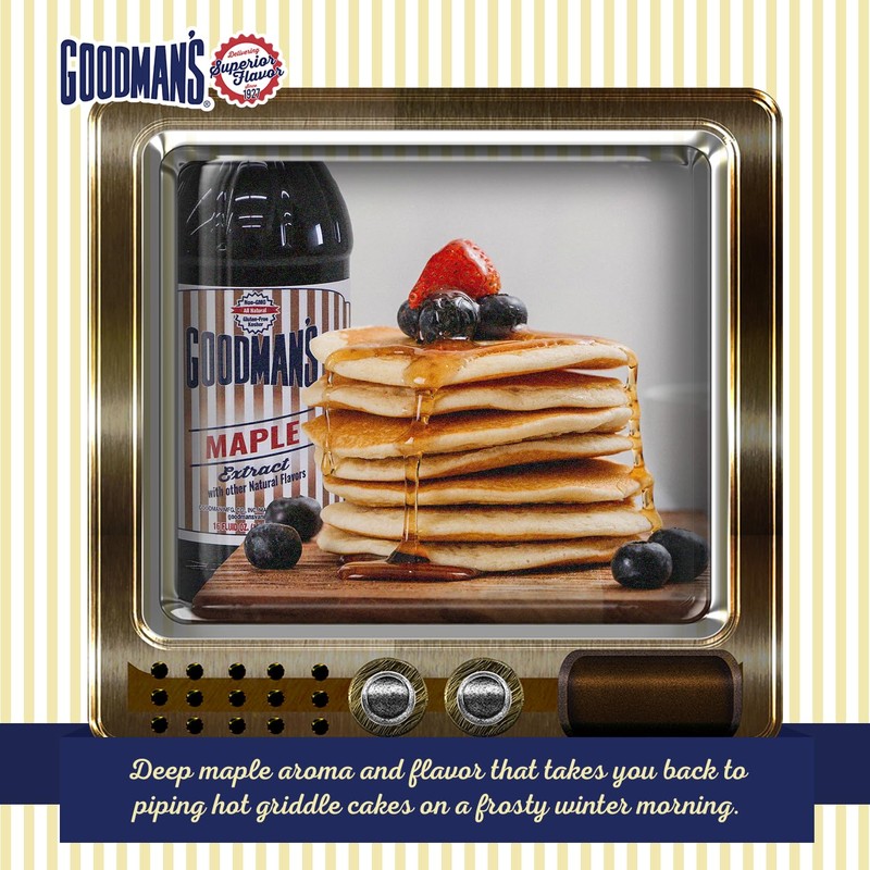 Goodman's Natural Maple Extract - Gluten-Free, Non-GMO, Kosher, Low Carb