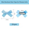 24 Pieces Mini Bowknot Hair Clips for Women Girls, Small