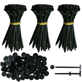 MXZWOC 150PCS Nylon Universal Cable Tie Buckle – Heavy Duty Self-Locking Zip Ties Holder, Multipurpose Plastic Cable Ties Tool, UV Resistant Zipties High Temperature for Car Daily Auto Fixing