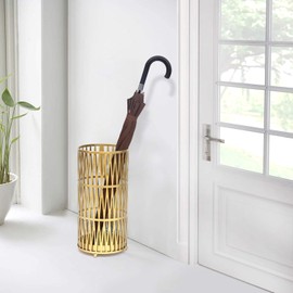 DECO DE VILLE metal umbrella stand holder gold - metal umbrella stand indoor - metal umbrella stand indoor entryway copper with Drip Tray