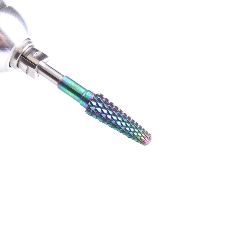 MZCMSL Rainbow Carbide Nail Drill Bit 3/32 Shank Rotary Nail
