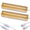 ZEERSHEE 2 Pcs 9.4 Inch Wooden Rectangle LED Light Display