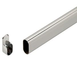 OVAL Closet Rod Matt Brass 37 Inches