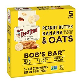 Bob's Red Mill 5pk PB Banana & Oats Bar, 5 bars (Pack of 6) - Non GMO, Kosher