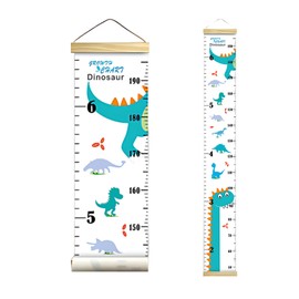 Height Chart for Kids, Blue Dinosaur Height Chart Wall Sticker, Height Measure for Kids, Kids Height Wall Chart, Child Height Chart for Wall, Nursery Bedroom Living Room Decoration, 20X155cm