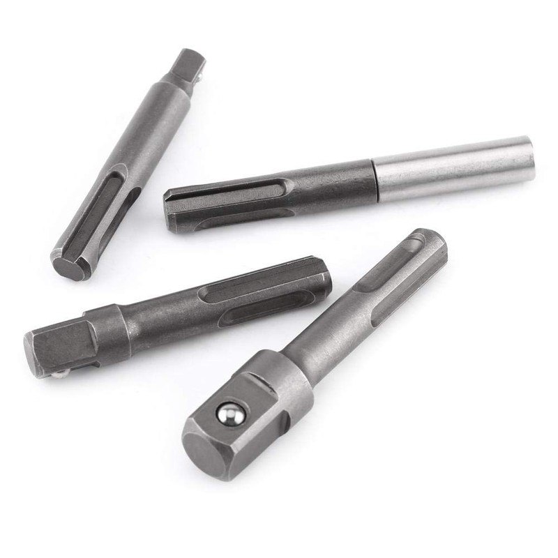 4pcs Drill Bit Holder Extension Connector, SDS Plus Shank to