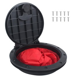 BALAVA 8 Inch Deck Plate Kit Deck Hatch with Storage Bag for Fishing Kayak Boating,Deck Plate Hatch Cover Kayak Deck Hatch Kayak Hatch Kit Included Fasteners(1 Pack), PHTCG-002