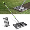 WORKPRO Heavy Duty Lawn Leveling Rake 6FT Adjustable Handle 17"x10"