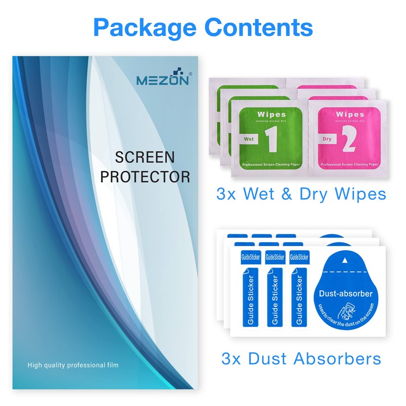 MEZON [3 Pack] Nothing Phone (3a) Premium Hydrogel Clear Edge-to-Edge
