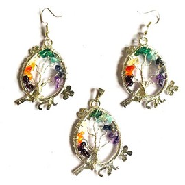 crystalmiracle Chakra Pendant Set Crystal Healing Fashion Jewelry Gift Energy Wellness Meditation Health Wealth Metaphysical Gemstone Handcrafted Accessory