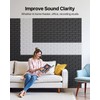 Soundproof Wall Panels Self-adhesive, Acoustic Panels 12 Pack Brick Wall