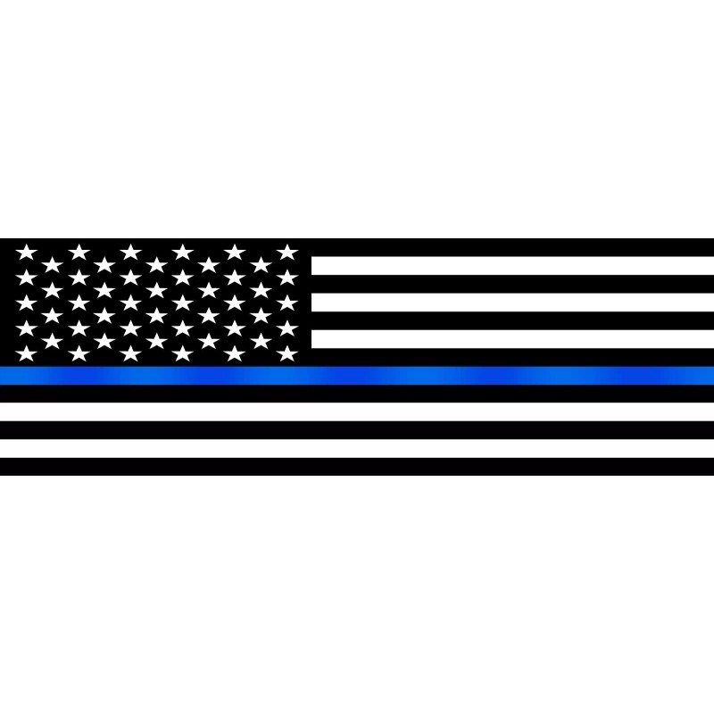 Own THIN BLUE LINE POLICE SUPPORT AMERICAN FLAG PICKUP TRUCK