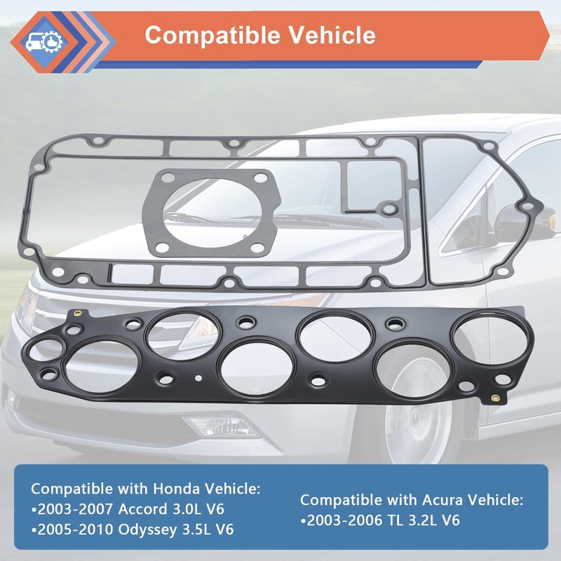 ZONFANT Intake Plenum Gaskets Set Upper Compatible with Honda Acura