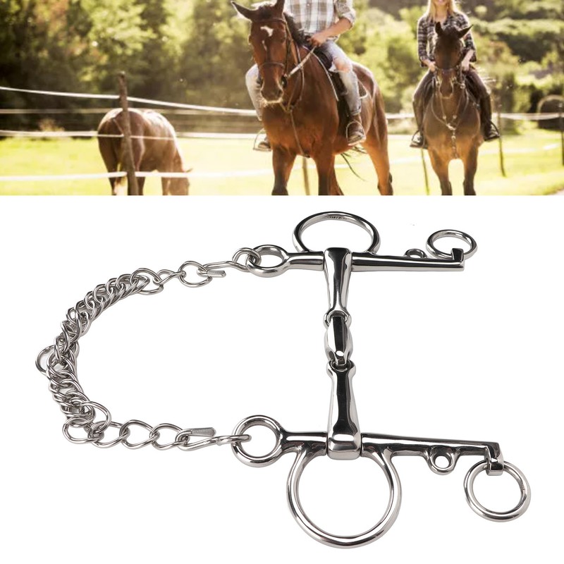 Stainless Steel Horse Pelham Bit Gnaw Resistant Ease of Control