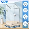Juexica 2 Pcs Acrylic Donation Box 10.2" x 5.6" x