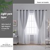 Anytime Home Curtains Blackout and Sheer Layered Solid Window Curtain
