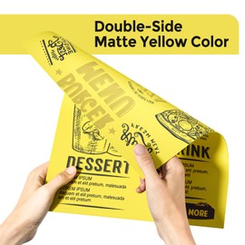 CreGear 25 Sheets Yellow Cardstock 8.5 x 11, Thick Cardstock 92lb/250gsm Colored Card Stock Printer Paper for Card Making, Invitations, Menus, Scrapbooking